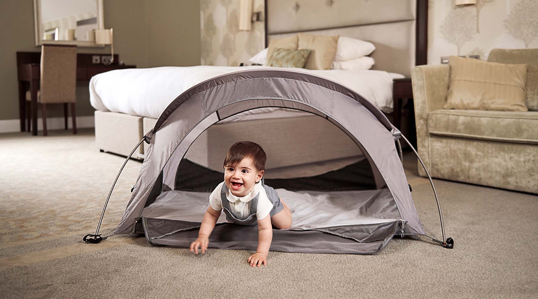 Baby shop tent cot